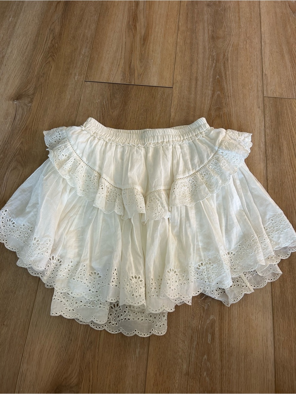 Sunday Best White Eyelet Tiered Skirt